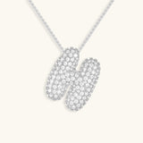 Gold & Silver Plated Initial Necklace A–Z with Crystals