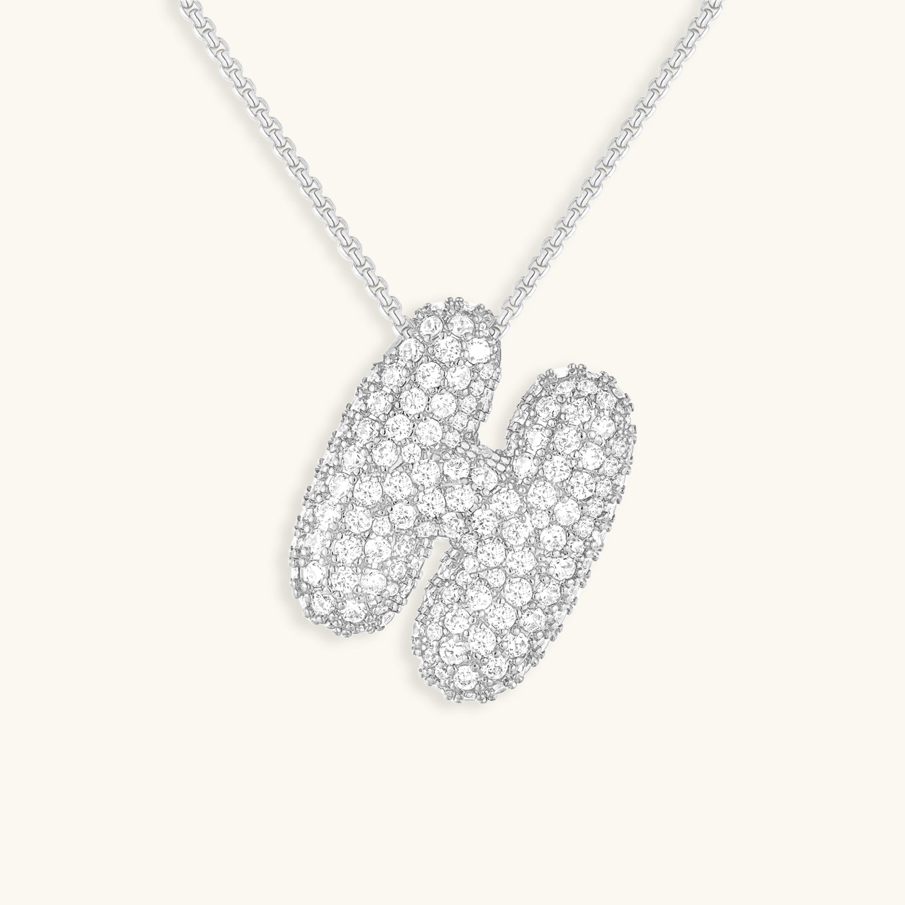 Gold & Silver Plated Initial Necklace A–Z with Crystals