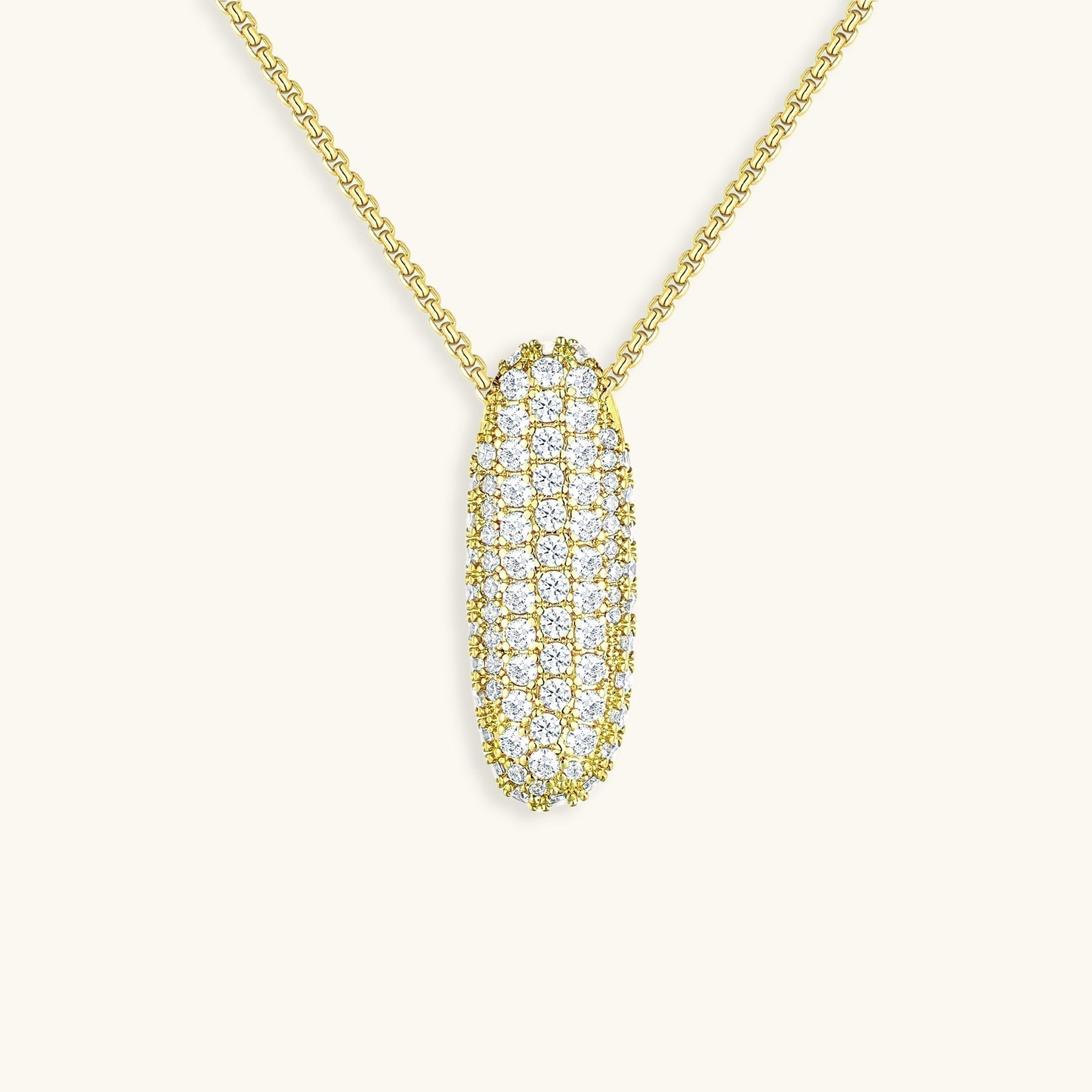 Gold & Silver Plated Initial Necklace A–Z with Crystals