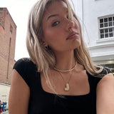 Gold & Silver Plated Initial Necklace A–Z with Crystals