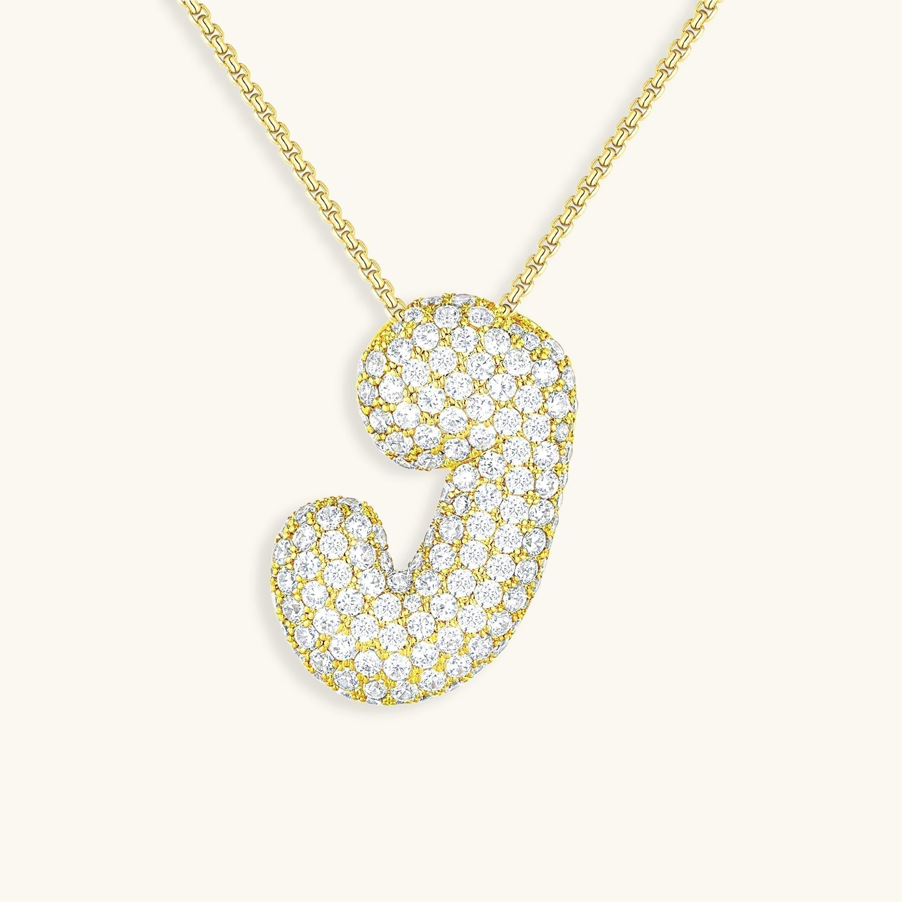 Gold & Silver Plated Initial Necklace A–Z with Crystals