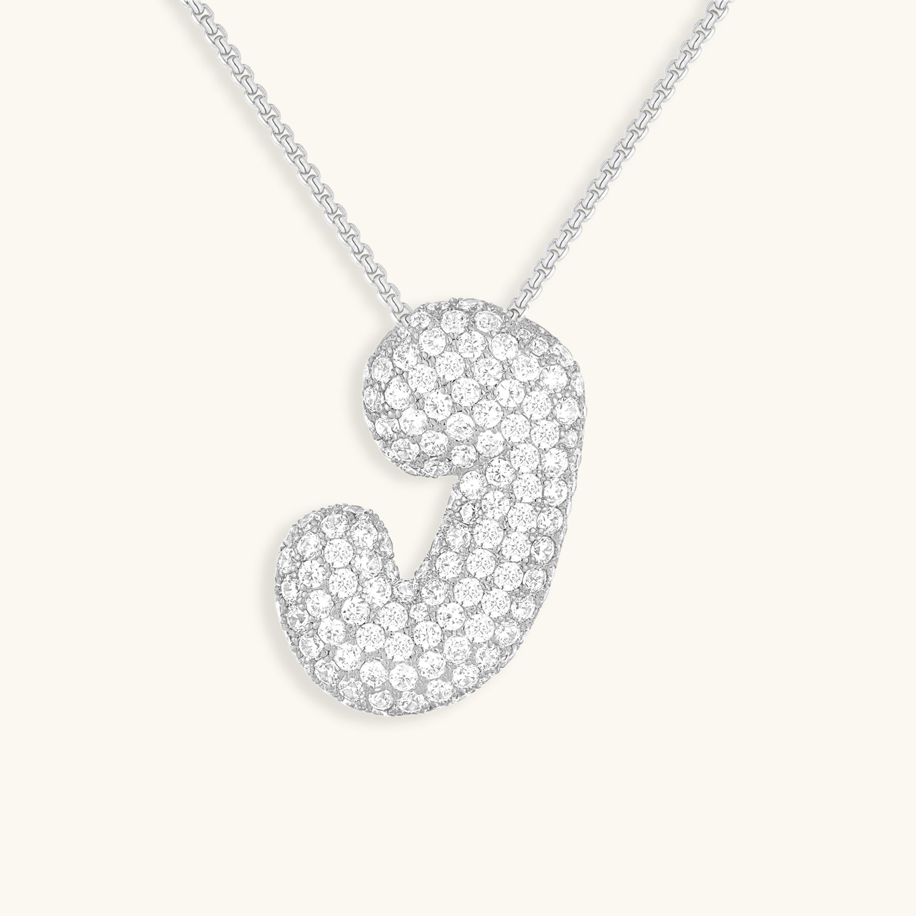 Gold & Silver Plated Initial Necklace A–Z with Crystals