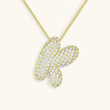 Gold & Silver Plated Initial Necklace A–Z with Crystals