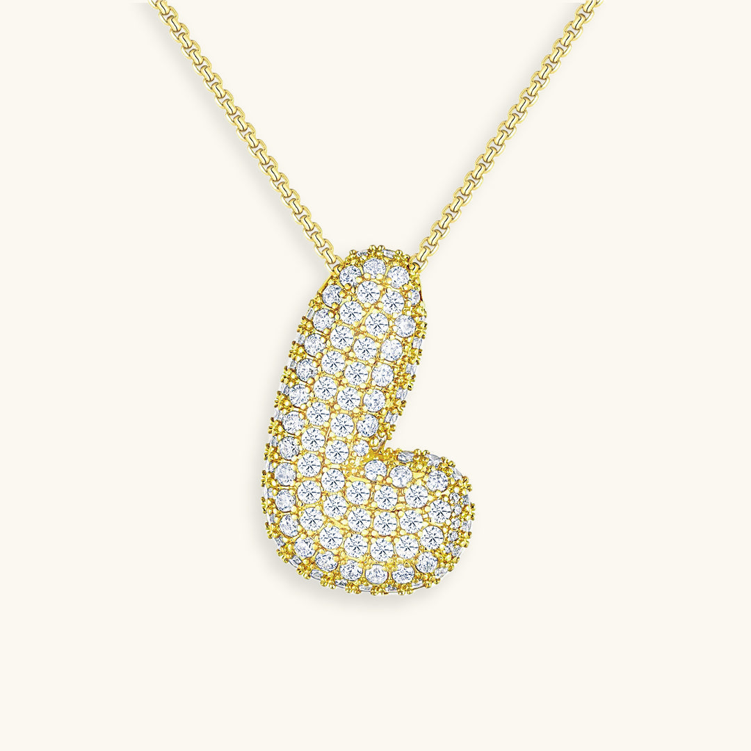 Gold & Silver Plated Initial Necklace A–Z with Crystals