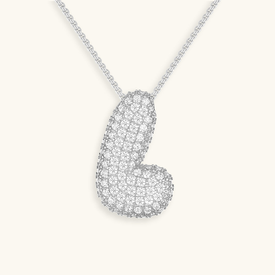 Gold & Silver Plated Initial Necklace A–Z with Crystals