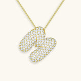Gold & Silver Plated Initial Necklace A–Z with Crystals