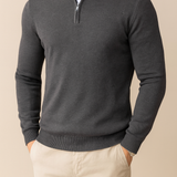 Luca Men’s Zip Up Sweater – Half-Zip Knitted Pullover