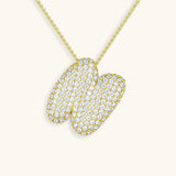 Gold & Silver Plated Initial Necklace A–Z with Crystals