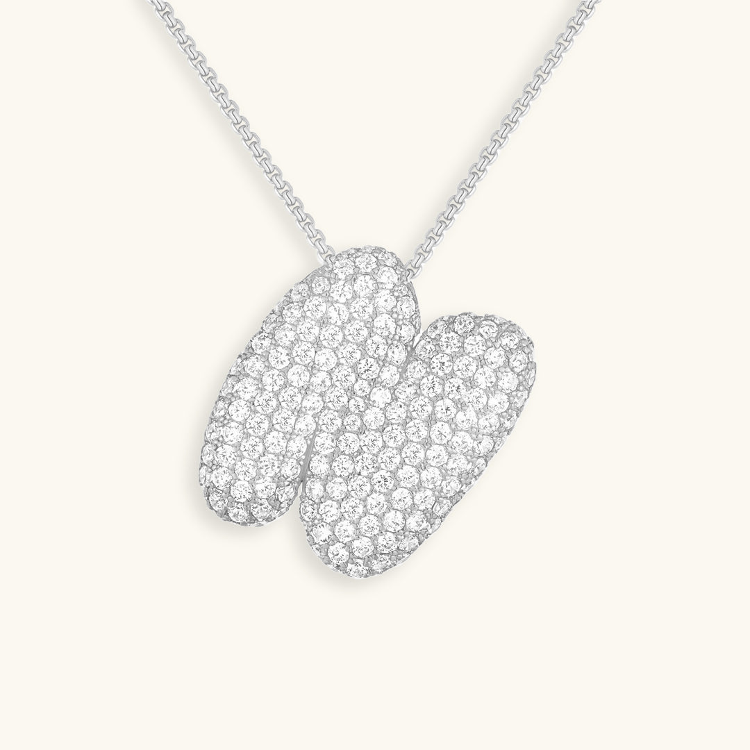 Gold & Silver Plated Initial Necklace A–Z with Crystals
