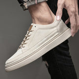 Elias Men’s Casual Sneakers – Suede Lace-Up Low-Top Shoes
