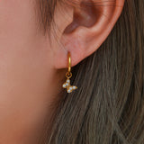 Gold Plated Hoop Earrings with Crystal Pendant – Multiple Designs