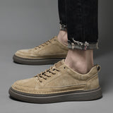 Elias Men’s Casual Sneakers – Suede Lace-Up Low-Top Shoes