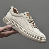 Elias Men’s Casual Sneakers – Suede Lace-Up Low-Top Shoes
