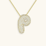 Gold & Silver Plated Initial Necklace A–Z with Crystals
