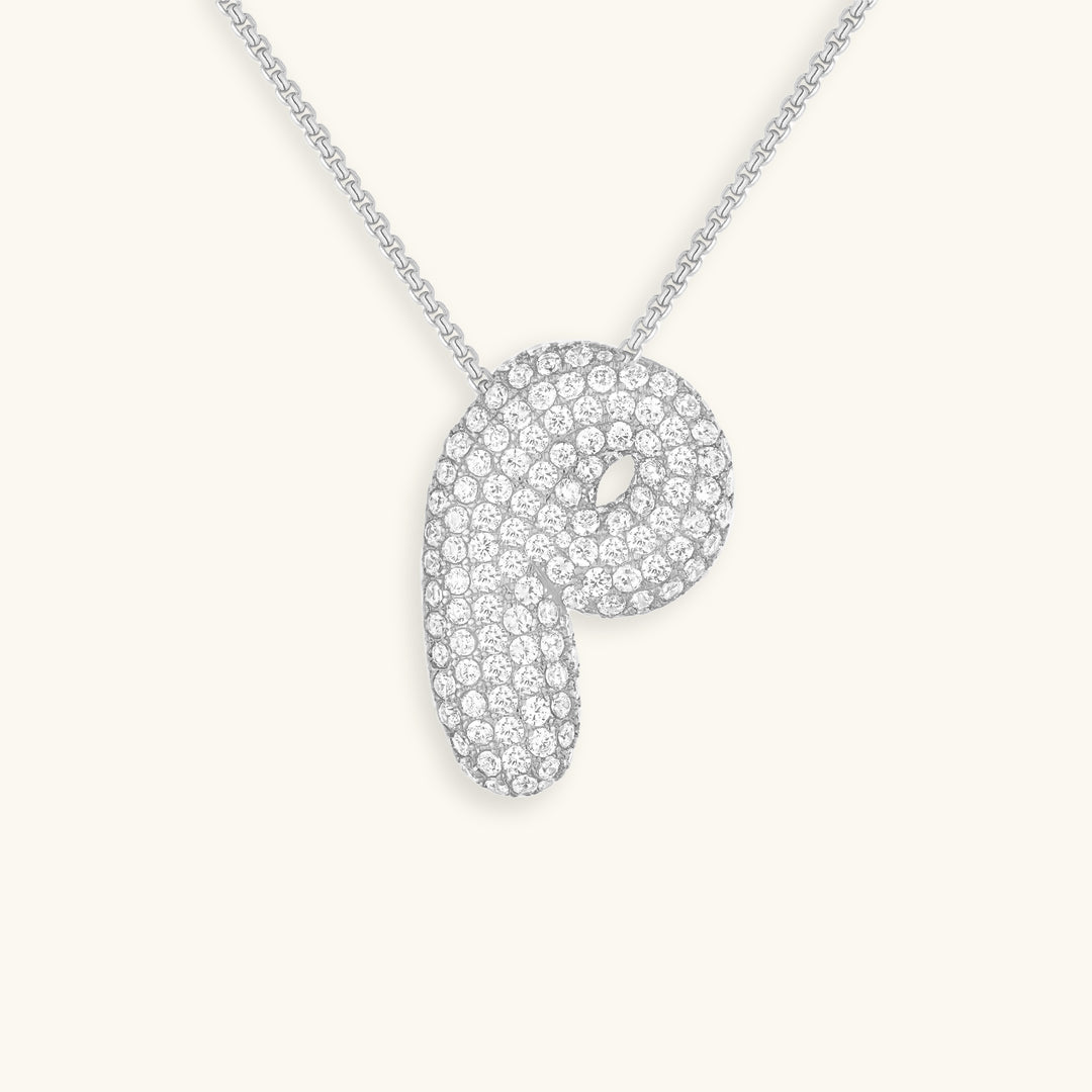 Gold & Silver Plated Initial Necklace A–Z with Crystals