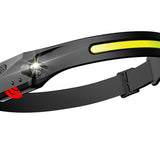 LED Rechargeable Headlamp with 230° Wide Beam & Motion Sensor