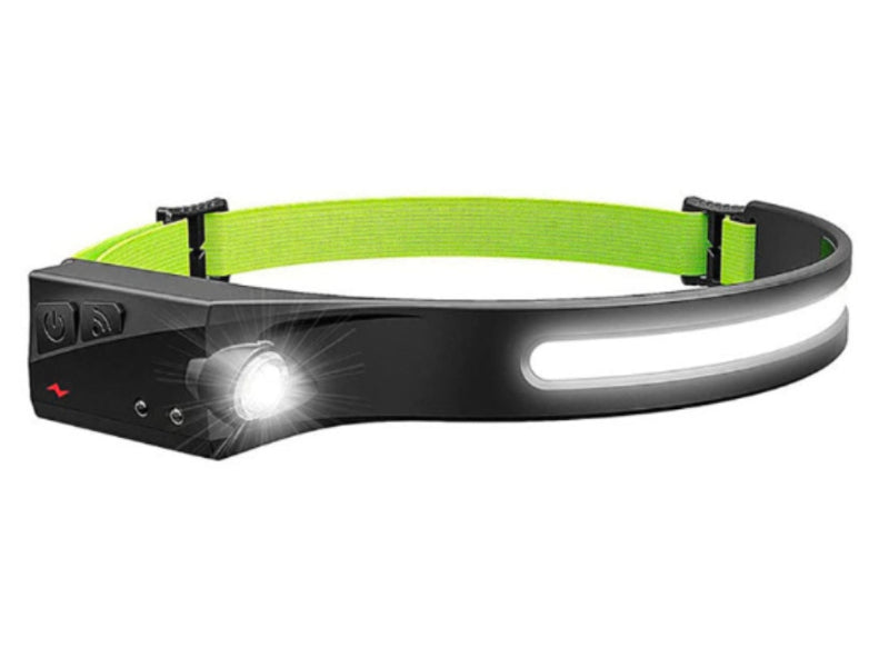LED Rechargeable Headlamp with 230° Wide Beam & Motion Sensor