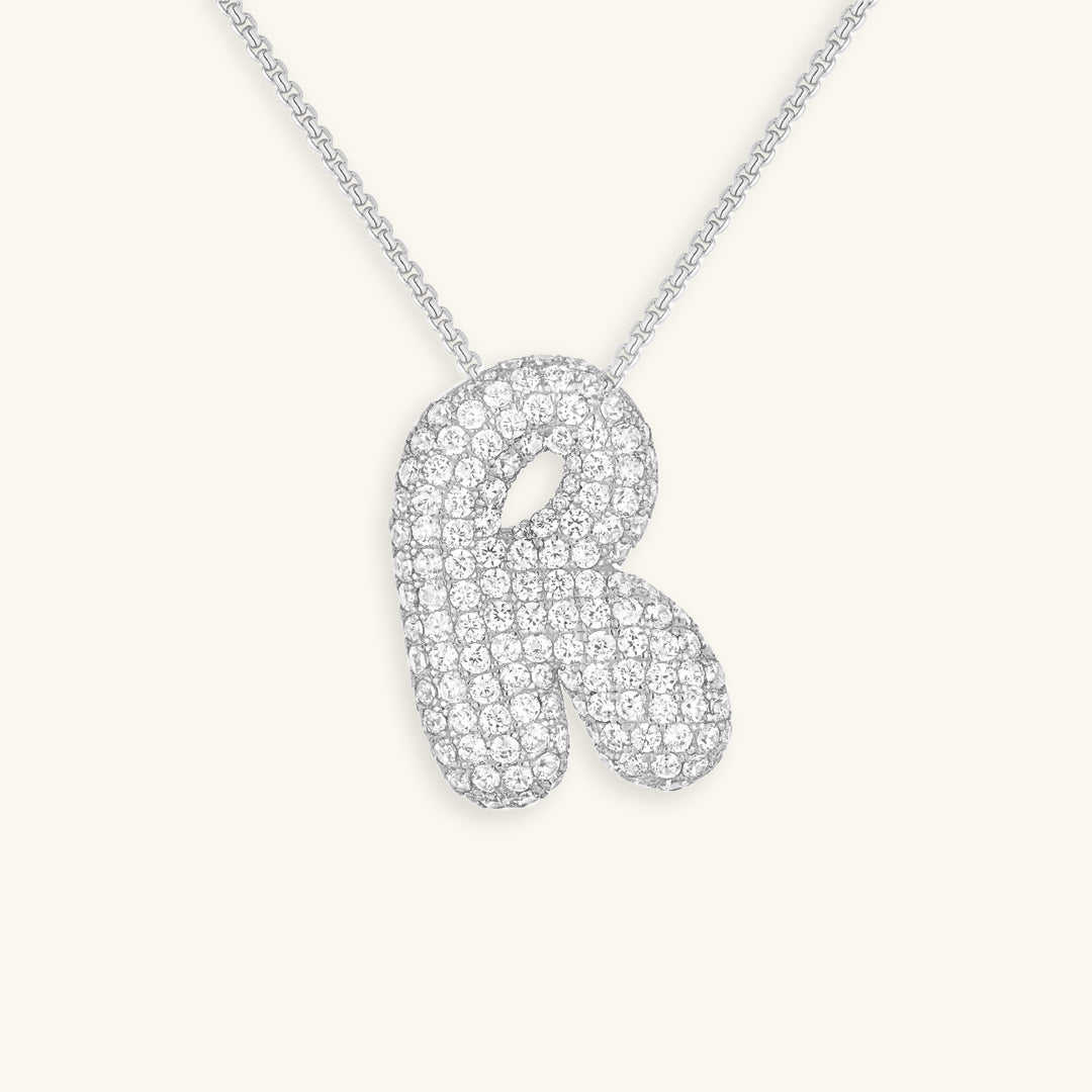 Gold & Silver Plated Initial Necklace A–Z with Crystals