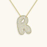 Gold & Silver Plated Initial Necklace A–Z with Crystals