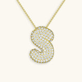 Gold & Silver Plated Initial Necklace A–Z with Crystals