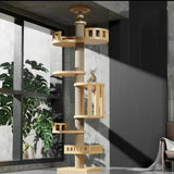 Tall Cat Tree with Scratching Post and Multi-Level Platforms