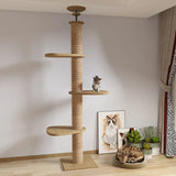 Tall Cat Tree with Scratching Post and Multi-Level Platforms