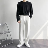 Nathan Men’s Trousers – High-Waist Pleated Wide-Leg Pants