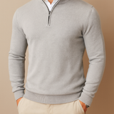 Luca Men’s Zip Up Sweater – Half-Zip Knitted Pullover