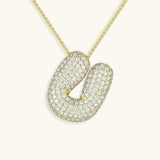Gold & Silver Plated Initial Necklace A–Z with Crystals
