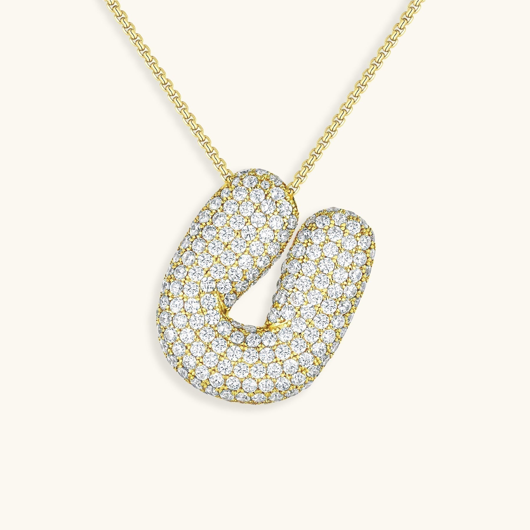 Gold & Silver Plated Initial Necklace A–Z with Crystals