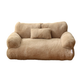 Plush Pet Sofa Bed with Raised Edges – Dog and Cat Couch