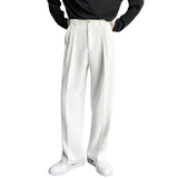 Nathan Men’s Trousers – High-Waist Pleated Wide-Leg Pants