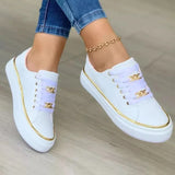 Sofia Women’s Sneakers – Casual Slip-On Trainers With Gold Accent
