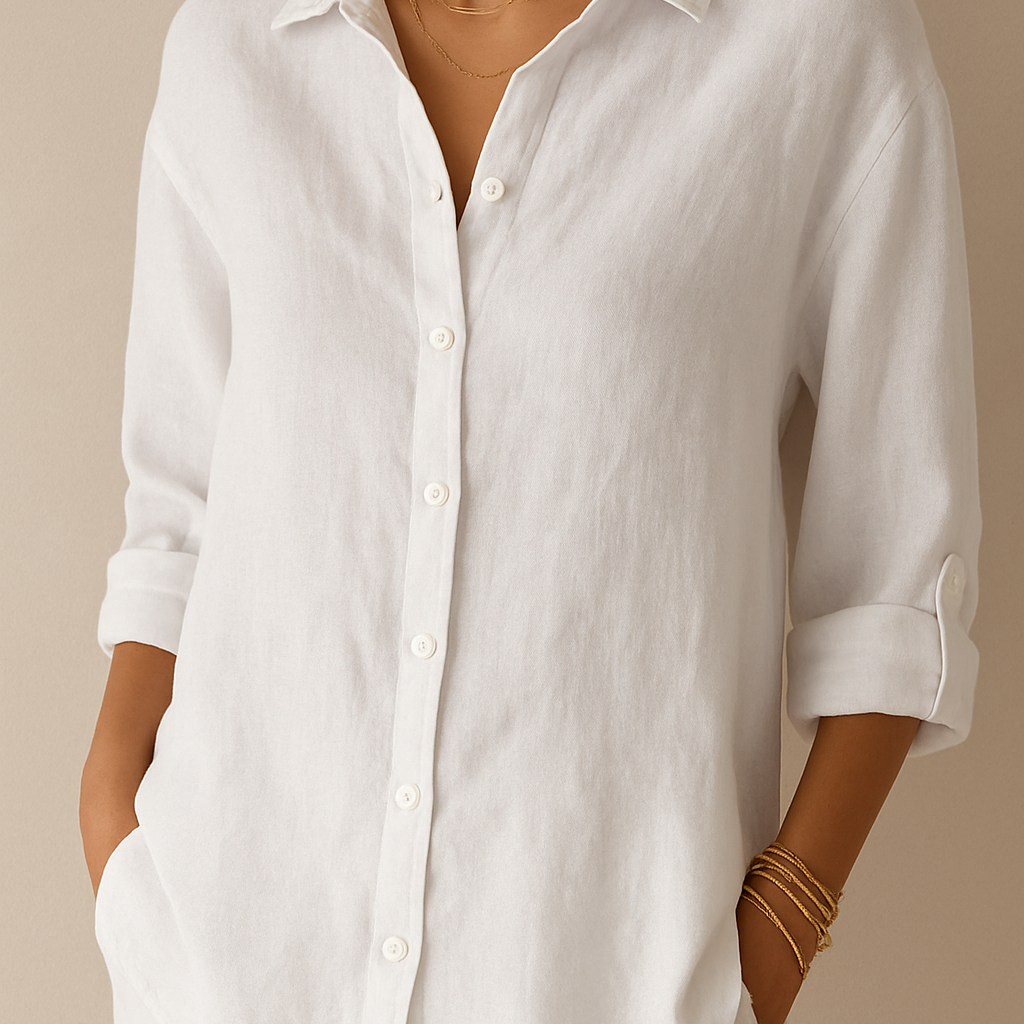 Sima Women’s Button-Up Shirt – Long Sleeve Casual Blouse