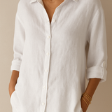 Sima Women’s Button-Up Shirt – Long Sleeve Casual Blouse
