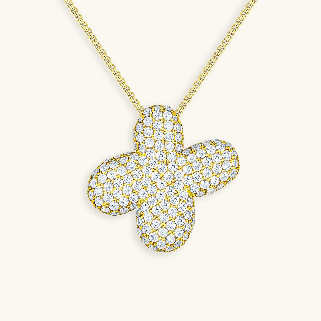 Gold & Silver Plated Initial Necklace A–Z with Crystals