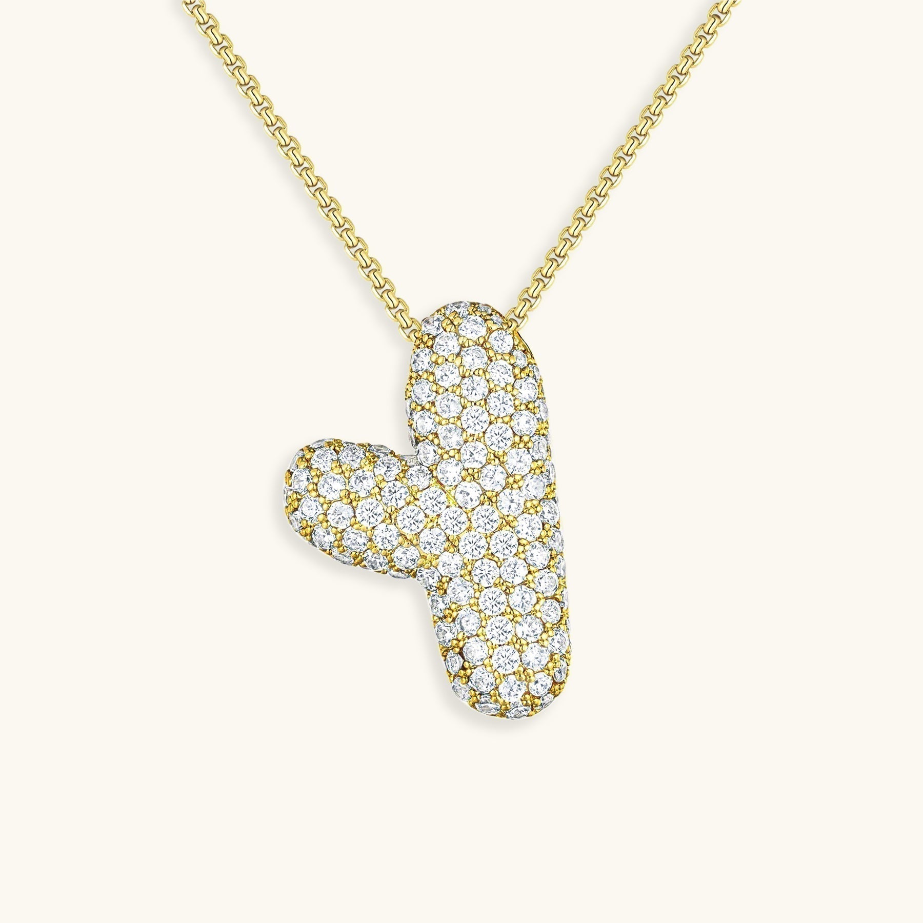 Gold & Silver Plated Initial Necklace A–Z with Crystals