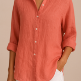 Sima Women’s Button-Up Shirt – Long Sleeve Casual Blouse