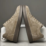 Elias Men’s Casual Sneakers – Suede Lace-Up Low-Top Shoes