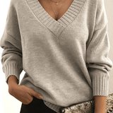 Mila Women’s Sweater – V-Neck Long Sleeve Knit Pullover