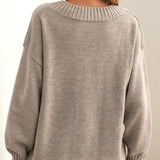 Mila Women’s Sweater – V-Neck Long Sleeve Knit Pullover