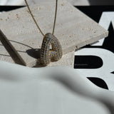 Gold & Silver Plated Initial Necklace A–Z with Crystals