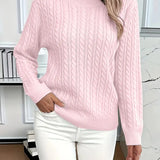 Bella Women’s Sweater – Classic Cable Knit Pullover