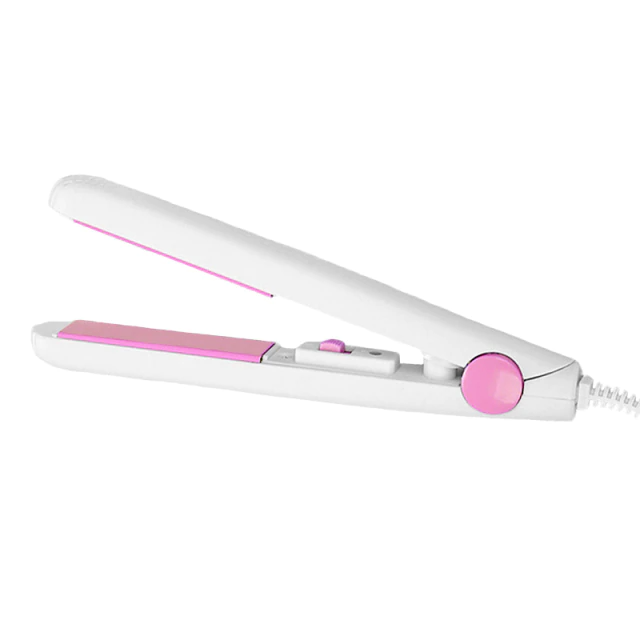 2-in-1 Mini Hair Straightener & Curler – Portable Flat Iron