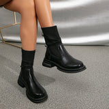 Ella Women’s Ankle Boots – Knit Sock Design with Buckle Straps