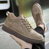 Elias Men’s Casual Sneakers – Suede Lace-Up Low-Top Shoes