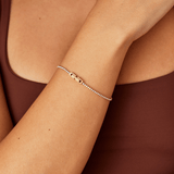 Niyah Gold Bracelet with White Crystals