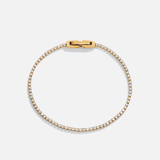 Niyah Gold Bracelet with White Crystals