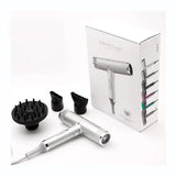Professional Ionic Hair Dryer with Diffuser & Nozzle Attachments – Lightweight Design