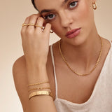 Gold Plated Rope Chain Bracelet with Adjustable Clasp